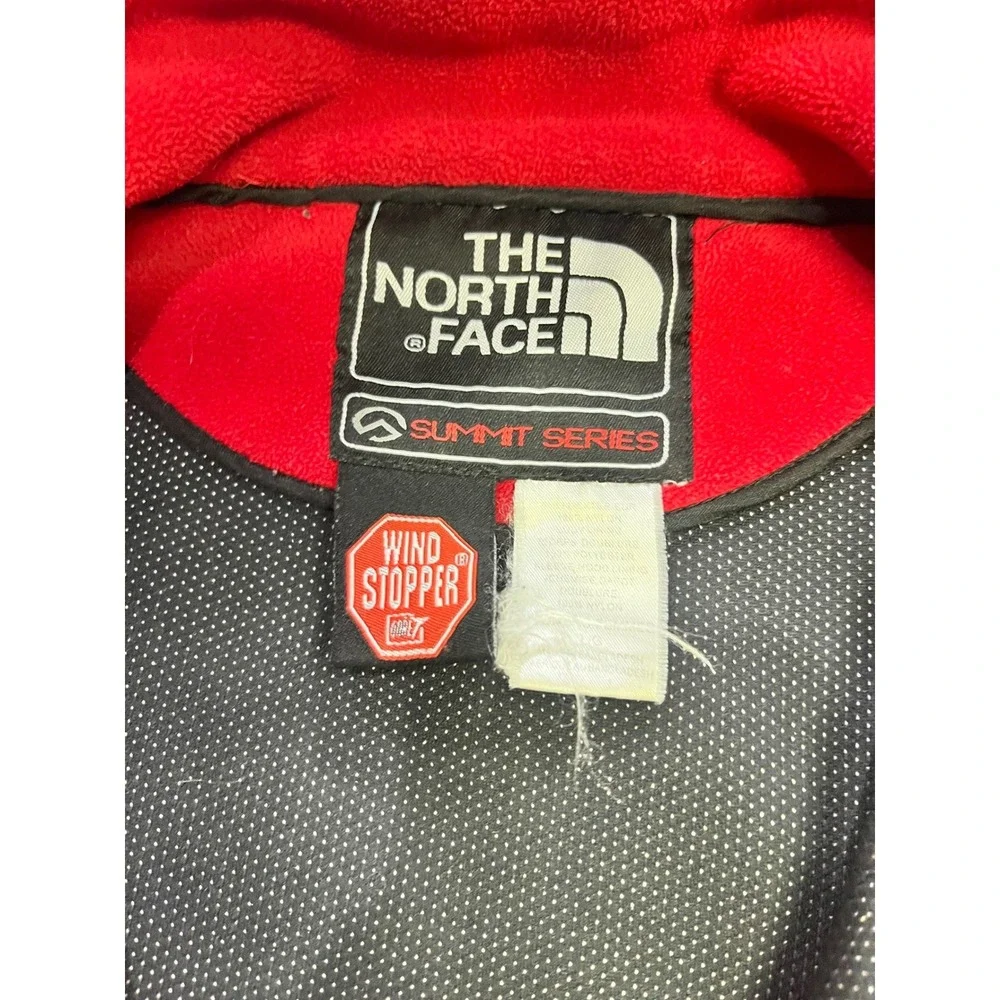 The North Face Summit Windstopper Fleece Jacket Mens L Red Black Hiking Gorpcore